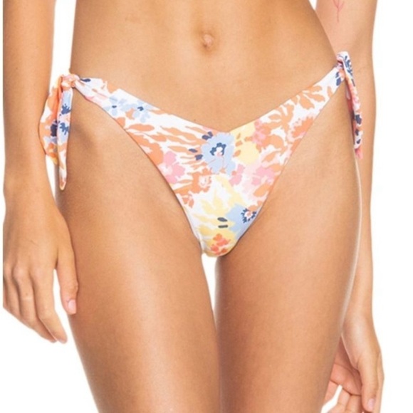 Roxy Pt beach classics cheeky hl floral bikini bottom M - Picture 1 of 8
